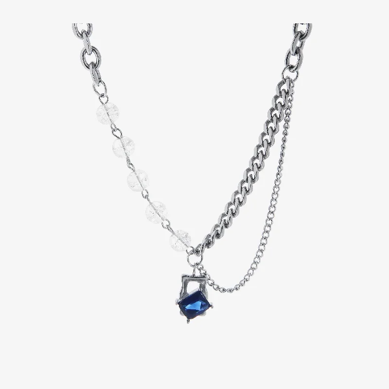 Blue gem necklace