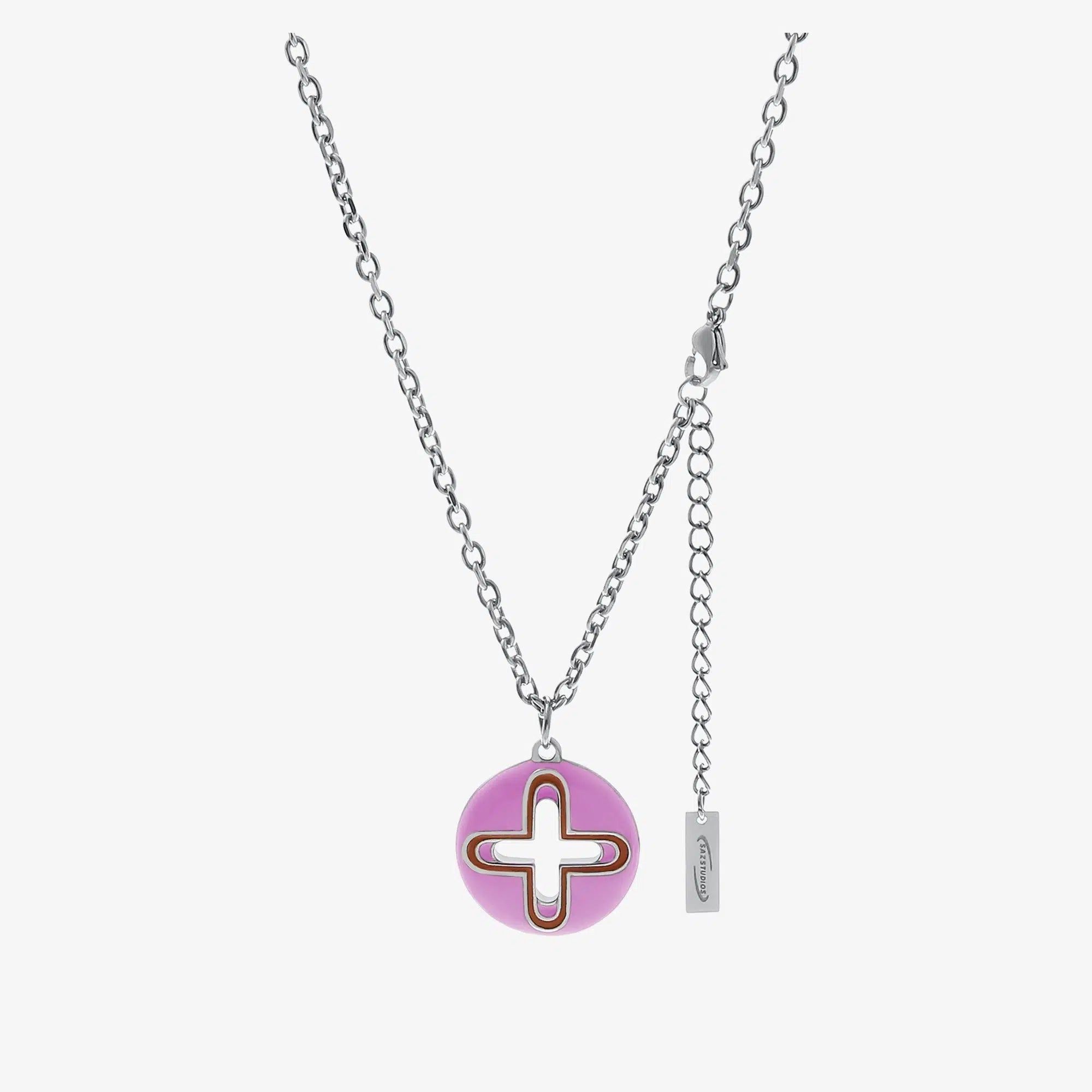 Pink Cross Necklace