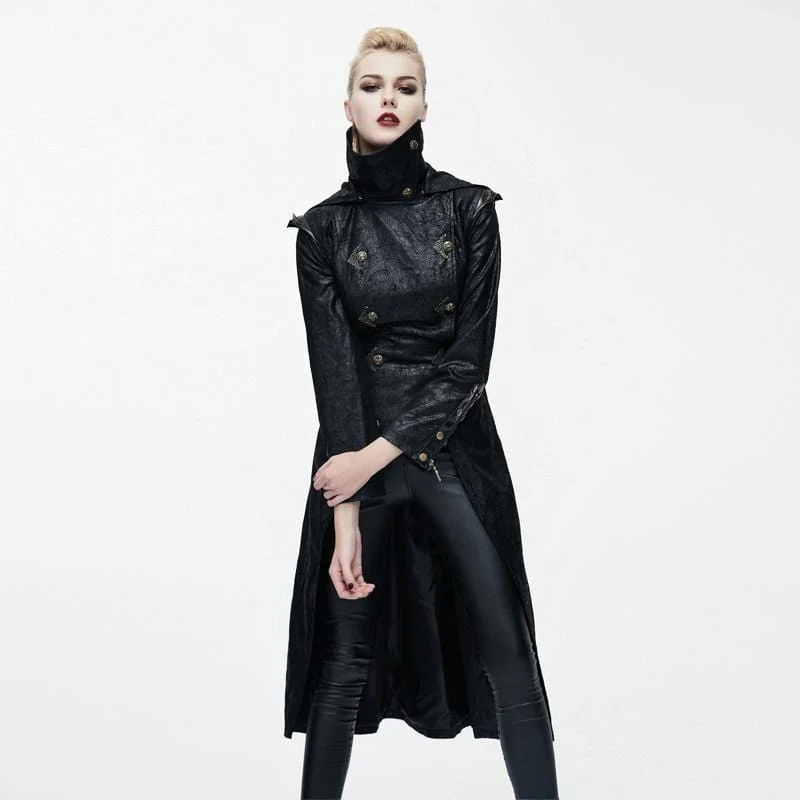 Weekend T-Shirts for Leisure -Women's Medieval style Military Overcoat