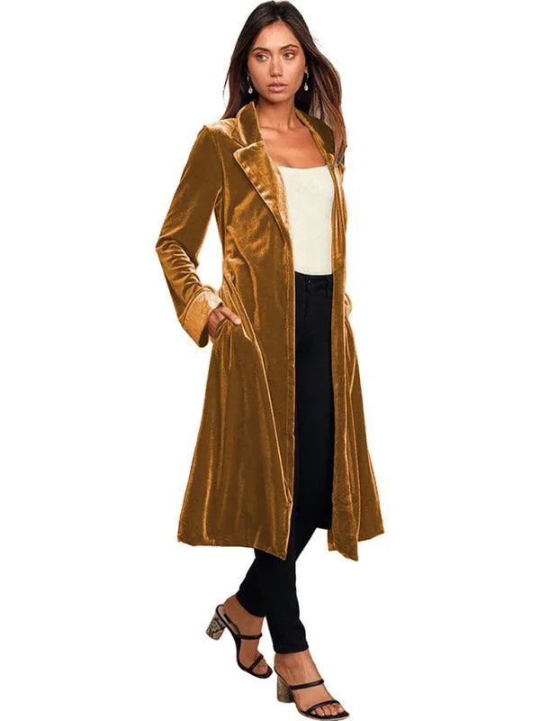 Game T-Shirts for Video Game Fans -Velvet Long Blazer Women Coat