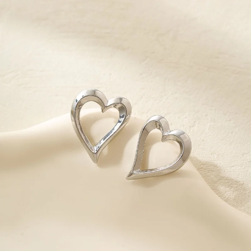 Te01657 silver love-silver needle