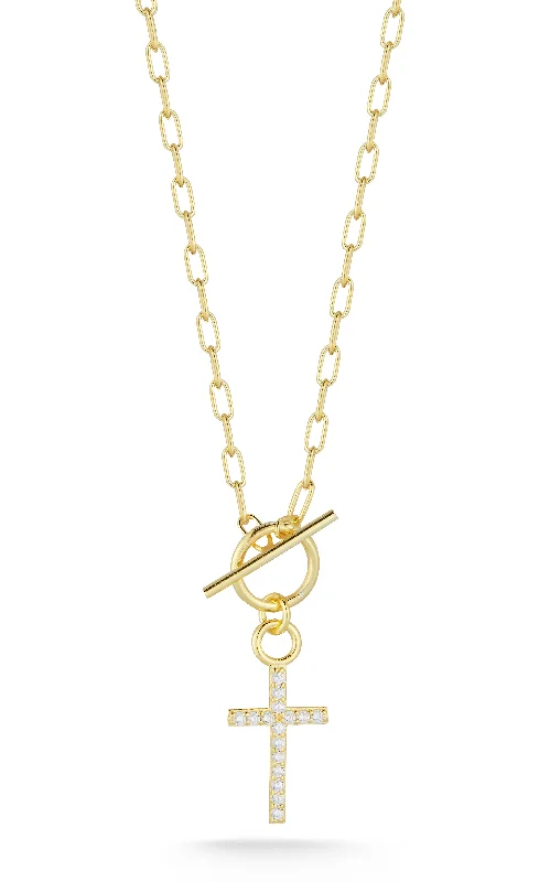 Best necklaces and pendants with sterling silver for an affordable yet stylish choice-Toggle Cross Necklace