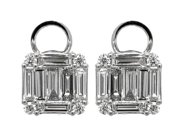 Oval Drop Earrings for Grace -18K DIAMOND EARRINGS