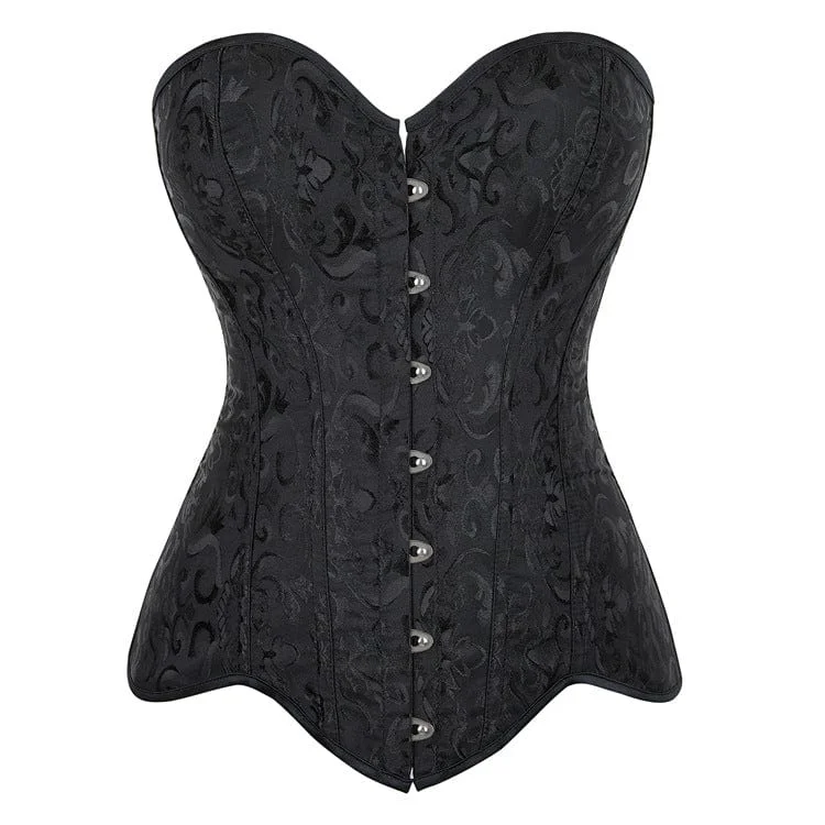 Modern T-Shirts for Trendy Fashion -Women's Gothic Irregular Floral Printed Overbust Corset