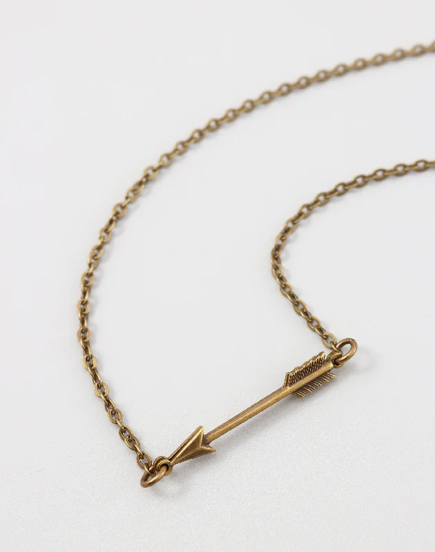 Best necklaces and pendants with opal and gold for a vibrant, luxurious contrast-Delicate Arrow Necklace, (1pc)