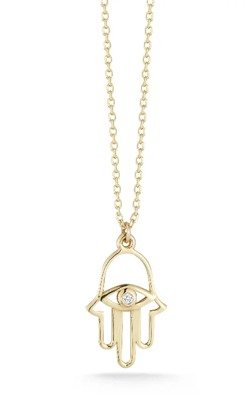 Best necklaces and pendants with butterfly wings for a delicate, graceful style-Hamsa X Evil Eye Necklace