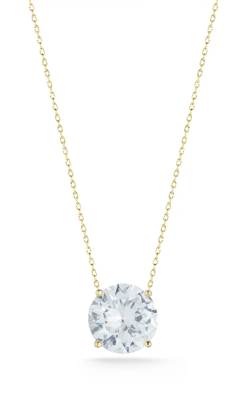 Best necklaces and pendants with layered designs for a chic, stacked look-Large Round Solitaire Necklace