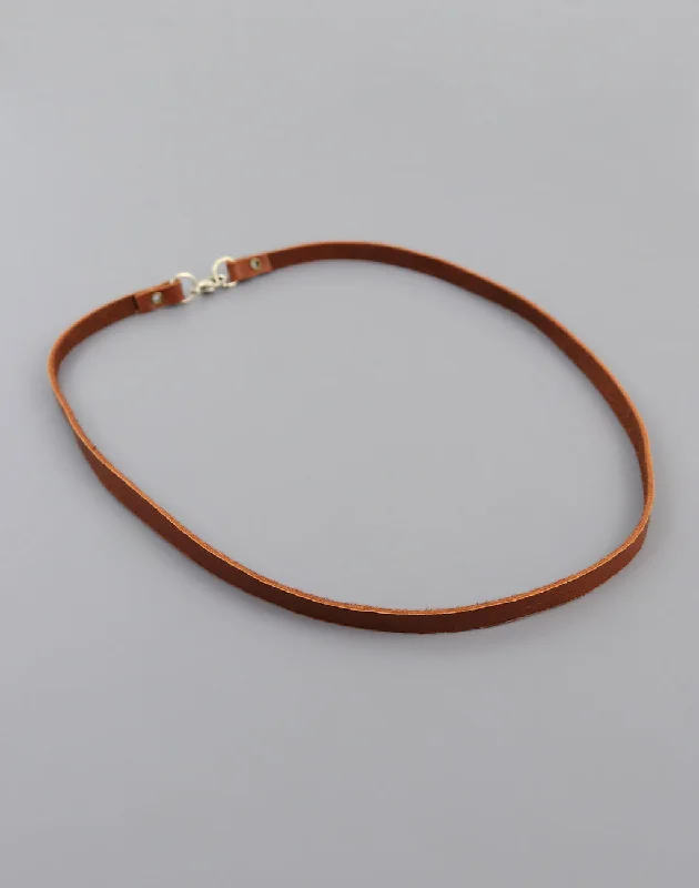 Necklaces and pendants with sun and moon motifs for a celestial-inspired design-Tan Leather Choker, (1pc)