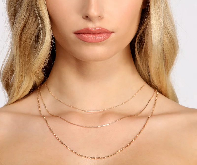 Necklaces and pendants with abstract shapes for a modern, creative appearance-Layer Them On Chain Necklace