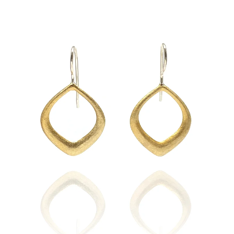 Short Drop Earrings for Subtle -Delicate Gold Vermeil Earrings