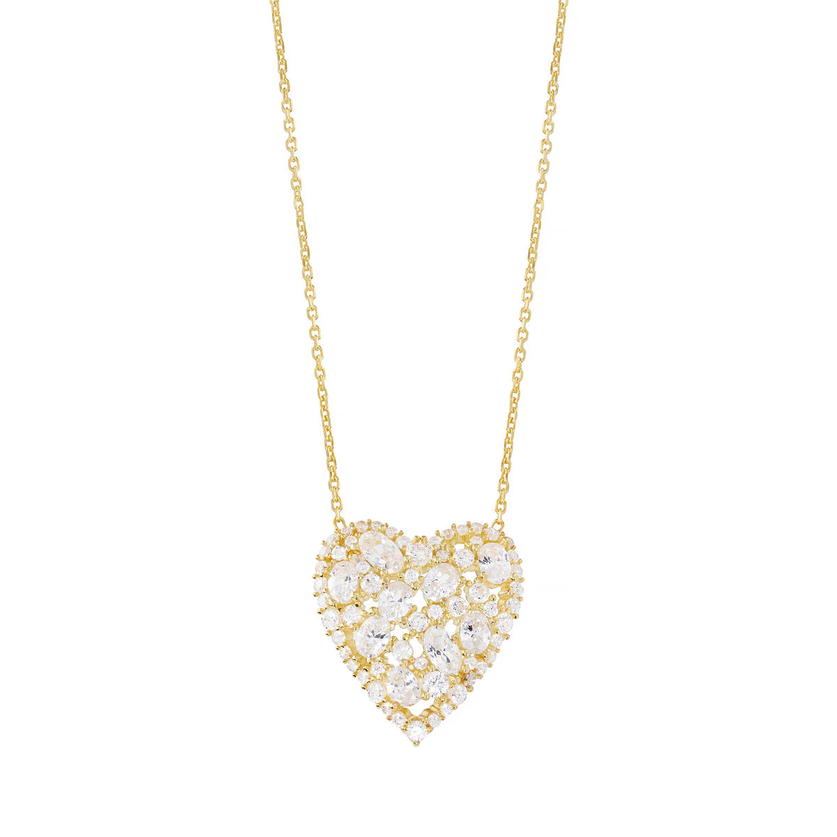 Necklaces and pendants with star-shaped designs for a whimsical, celestial touch-Heart Glam Necklace