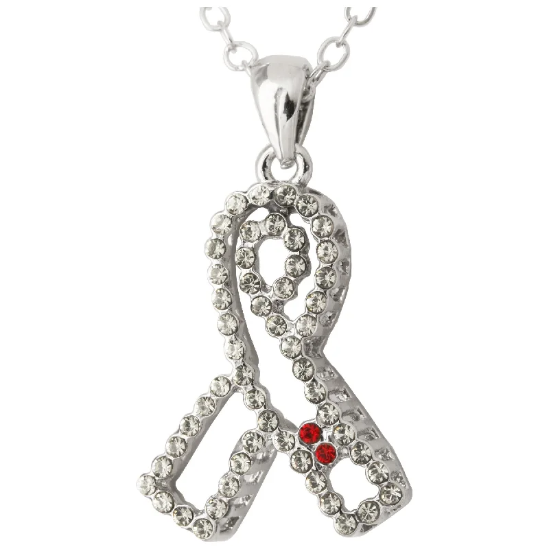 Best necklaces and pendants with intricate filigree for vintage-inspired elegance-Outstanding Crystal Diabetes Awareness Necklace