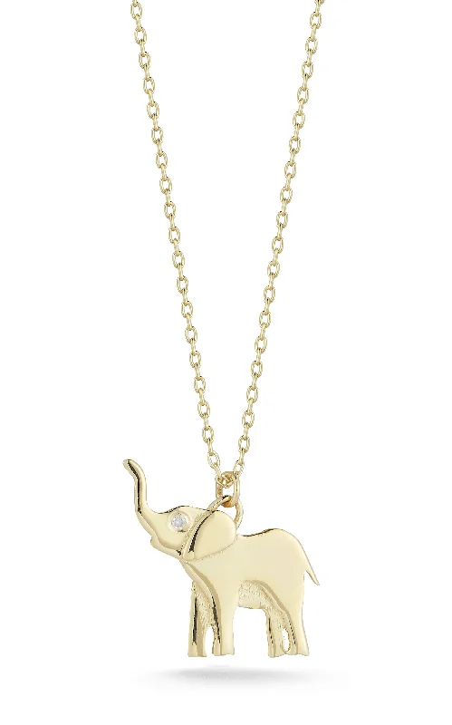 Layered necklaces and pendants for a trendy and fashionable stacked look-Lucky Elephant Pendant Necklace