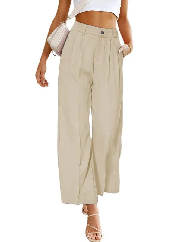 Vintage T-Shirts for Nostalgia -Wide Leg Women Pants With Pockets