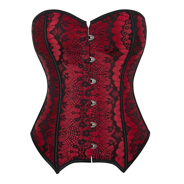 Fan T-Shirts for Supportive -Women's Gothic Lace Splice Overbust Corset