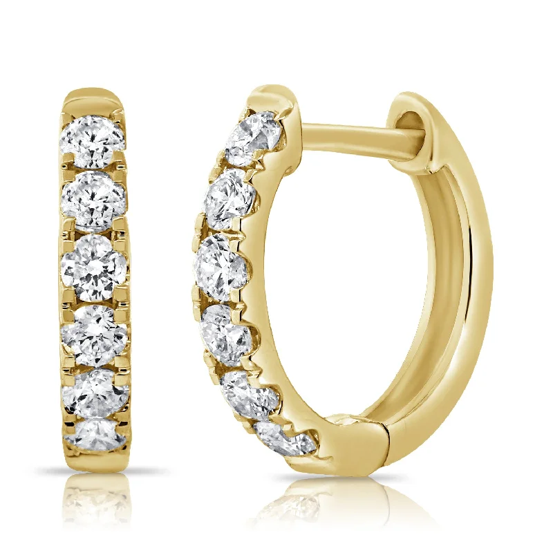 Indian Drop Earrings with Intricacy -Timeless Elegance: 14K Gold Diamond Hoop Earrings