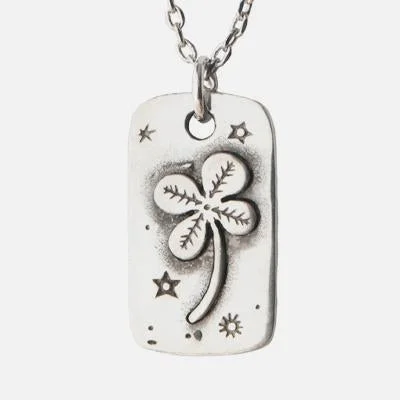 Best necklaces and pendants with matching rings for a coordinated jewelry set-Four Leaf Clover Pewter Necklace!