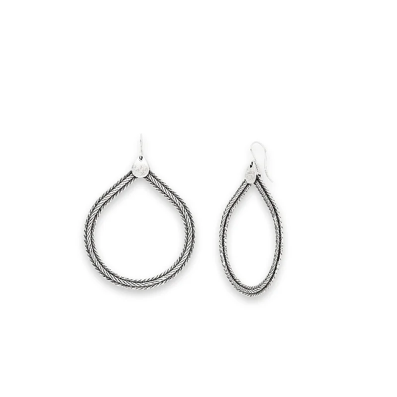 Drop Earrings with Abstract Designs -Wide Rope Drop Earrings