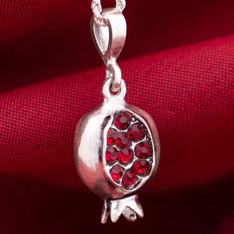 Elegant necklaces and pendants with infinity symbols for timeless designs-Sterling Pomegranate Armenian Necklace