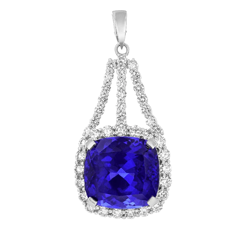 Best necklaces and pendants with sterling silver for an affordable yet stylish choice-Tanzanite Pendant, 31.24 Carats