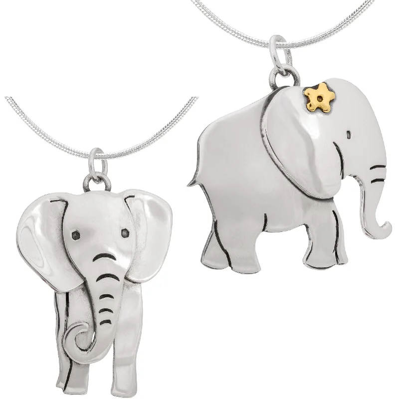 Best necklaces and pendants with adjustable chains for a customizable fit-Proud Elephant Sterling Necklace