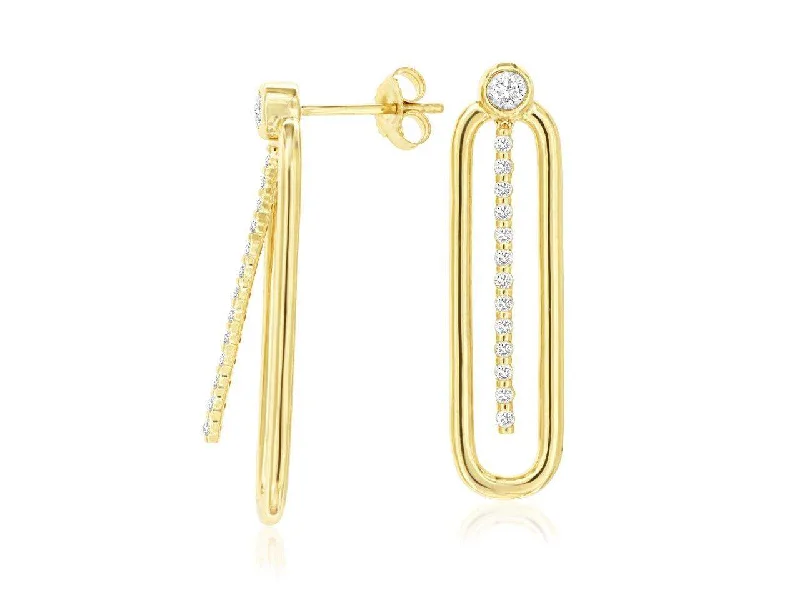 Crystal and Pearl Drop Earrings for Glamour -14K DIAMOND DROP EARRINGS