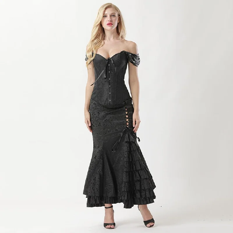 Wedding T-Shirts for Casual Ceremony -Women's Gothic Strappy Off Shoulder Overbust Corset