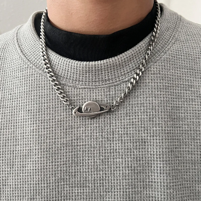 Best necklaces and pendants for everyday wear with minimalist designs-Planet Smiley Necklace