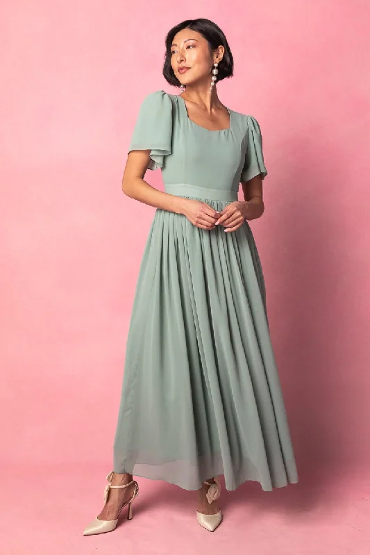 Plus size dresses featuring neutral tones pair easily -Abbie Dress in Sage