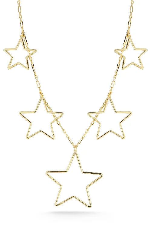 Necklaces and pendants with personalized charms for a custom piece of jewelry-Star Statement Necklace