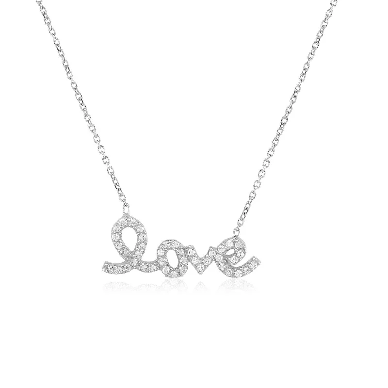 Best necklaces and pendants with infinity hearts for a romantic, eternal symbol-Script Love Necklace