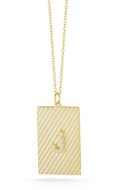 Best necklaces and pendants with butterfly pendants for a delicate, light style-Initial Dog Tag Necklace