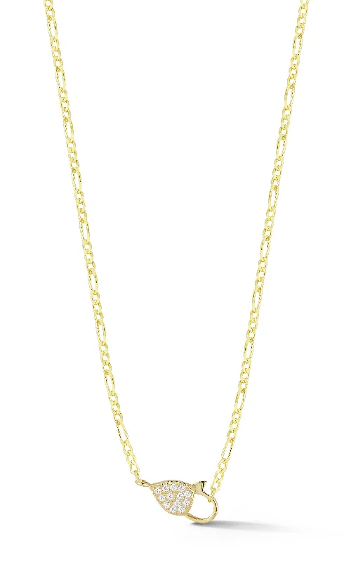 Best necklaces and pendants with oval pendants for a classic, elegant shape-Pavé Clasp Link Necklace