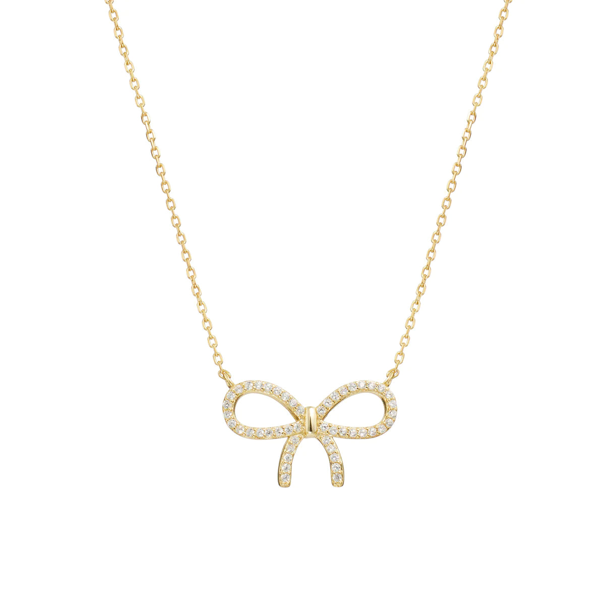 Best necklaces and pendants with rose gold for a warm and romantic appeal-Pavé Bow Necklace