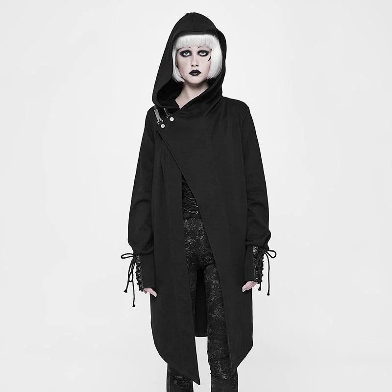 Weekend T-Shirts for Leisure -Women's Punk Hooded Coat