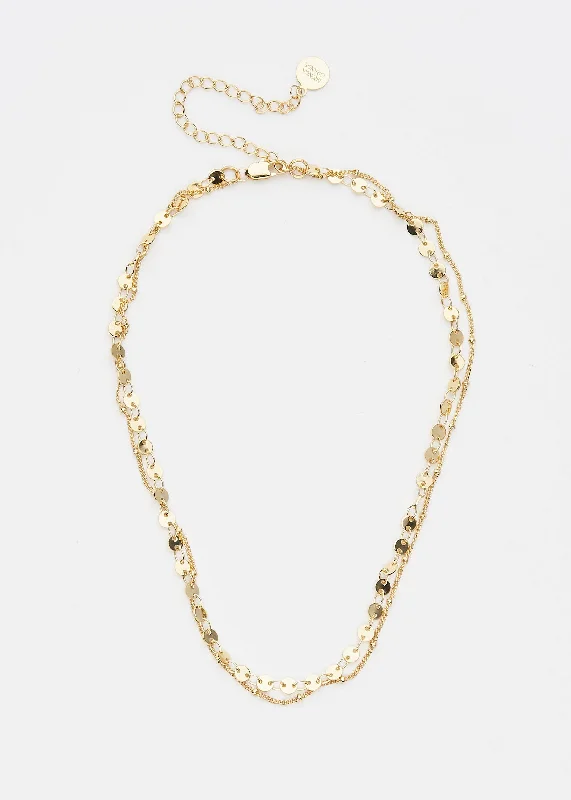 Elegant necklaces and pendants with gold chains for a chic, timeless appearance-Mini Circle Layered Choker