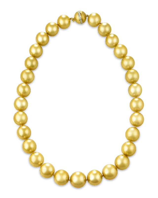 Stunning necklaces and pendants with aquamarine stones for a serene effect-Golden South Sea Pearl Necklace