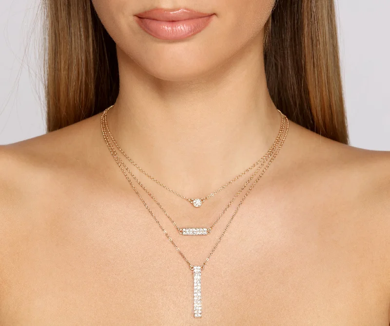 Simple necklaces and pendants with tiny charms for a delicate and casual vibe-Simply Stylish Three-Pack Necklace Set