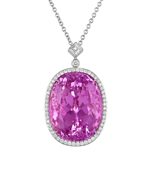 Best necklaces and pendants with floral designs for a feminine and elegant feel-Tiffany & Co. Kunzite Pendant, 50.00 Carats