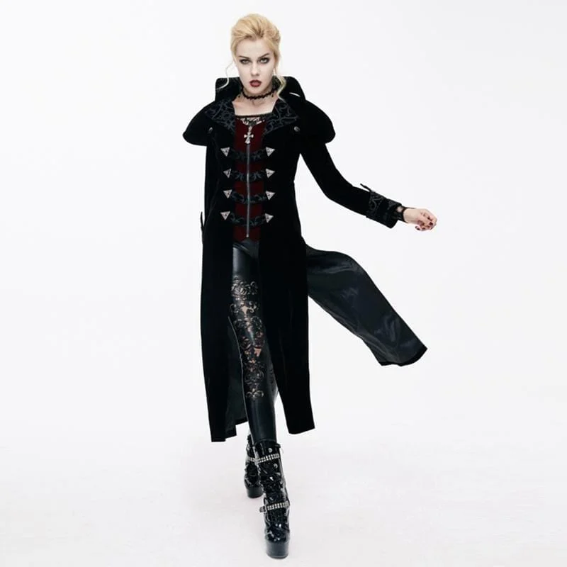 Birthday T-Shirts for Celebration -Women's Goth Velvet Tail Coat