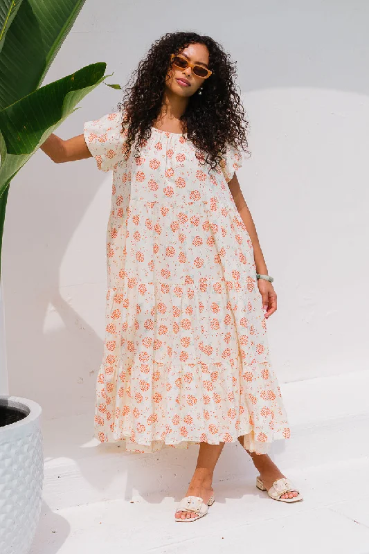 Plus size dresses for trendy vibes stay current -Harvey Dress in Cream Floral - FINAL SALE