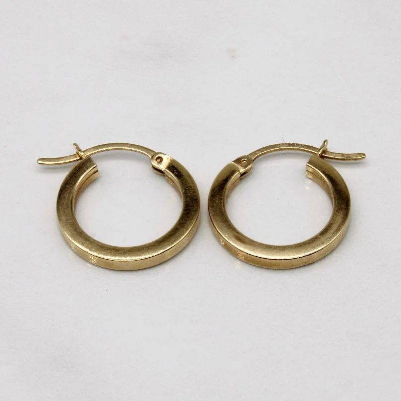 Best hoop earrings with intricate beaded details for a textured, stylish appearance-Chunky hoop earrings for fashion-forward outfits -10k Yellow Gold Hoop Earrings