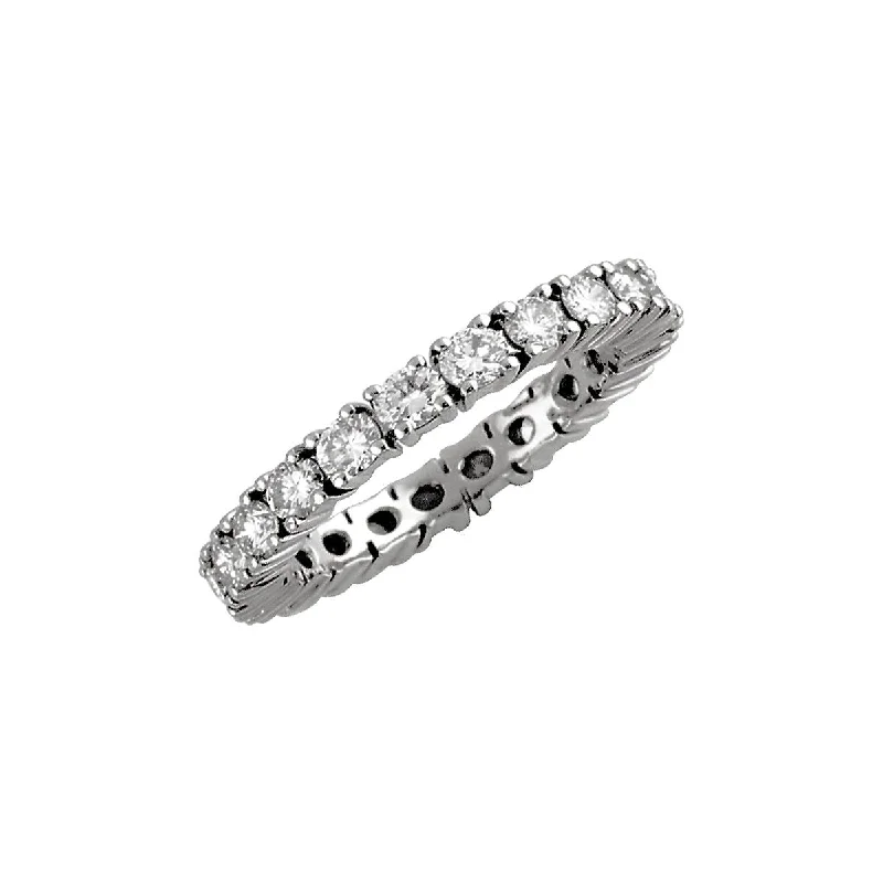 Best hoop earrings with snake-inspired designs for an edgy and fierce vibe-Simple silver hoop earrings for work wear -14K  0.50CT Diamond ETERNITY  BAND