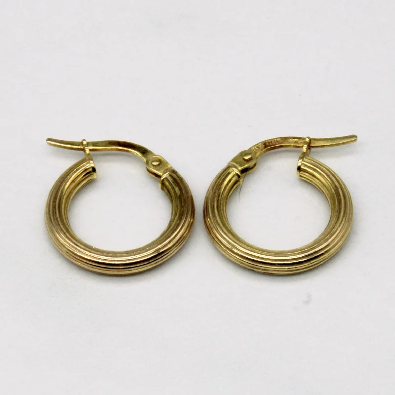 Best hoop earrings with Swarovski crystals for added sparkle and luxury-Chunky gold hoop earrings for a statement -14k Yellow Gold Hoop Earrings