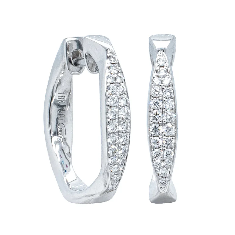 Best hoop earrings with cubic zirconia for a budget-friendly, dazzling look-Minimalist hoop earrings for simple style -18ct White Gold .20ct Diamond Eos Hoop Earrings