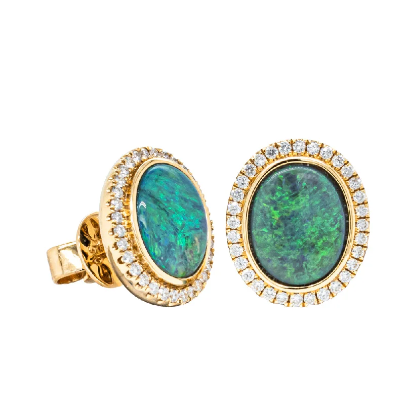 Best hoop earrings with infinity designs for a timeless and meaningful symbol-Rose gold hoop earrings for a trendy vibe -18ct Yellow Gold 3.56ct Opal & Diamond Isla Earrings