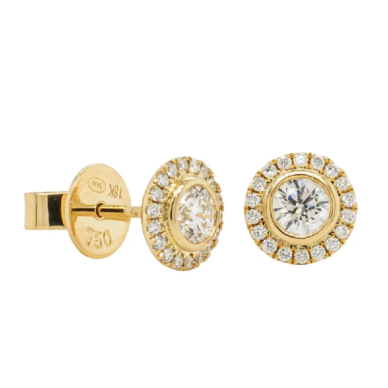 Hoop earrings with rhinestone embellishments for a glamorous and sparkling look-Stylish hoop earrings for an office look -18ct Yellow Gold .61ct Diamond Isla Earrings