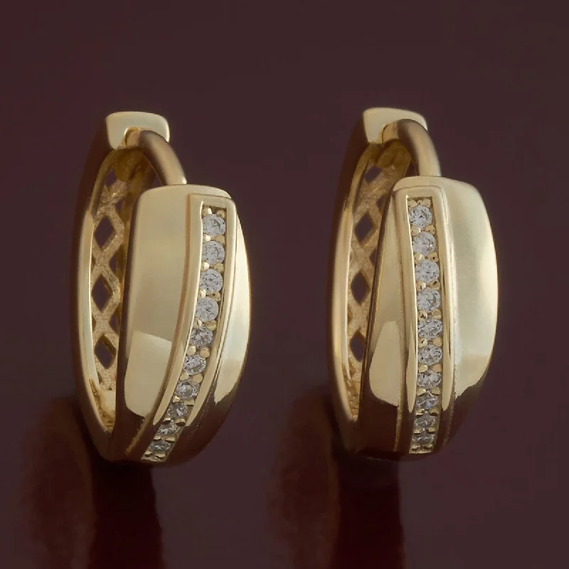 Best hoop earrings with gold for a luxurious and timeless look-Small gold hoop earrings for women -92.5 Silver Earring 180810