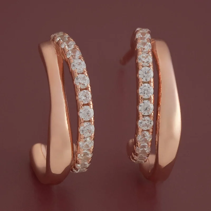 Best hoop earrings with tribal designs for a cultural and exotic aesthetic-Hoop earrings with intricate detailing for elegance -92.5 Silver Earring 180907