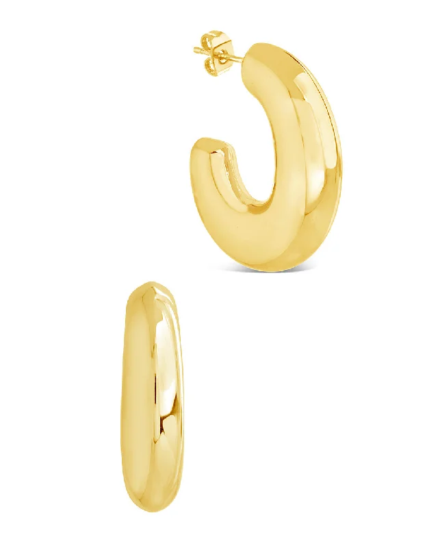 Hoop earrings with braided patterns for a detailed and textured finish-Designer hoop earrings for luxury lovers -Avril Hoop Earrings - Gold